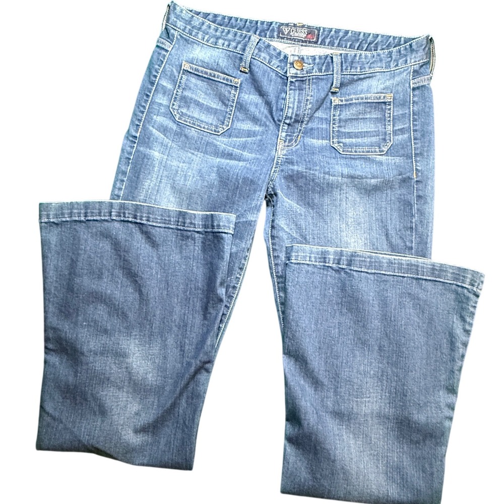 GUESS Jeans Women Bootcut Medium Wash Denim Pants Size 28